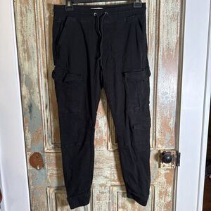 Refinery Republic Men’s Black Cargo Joggers Size XL Pull On